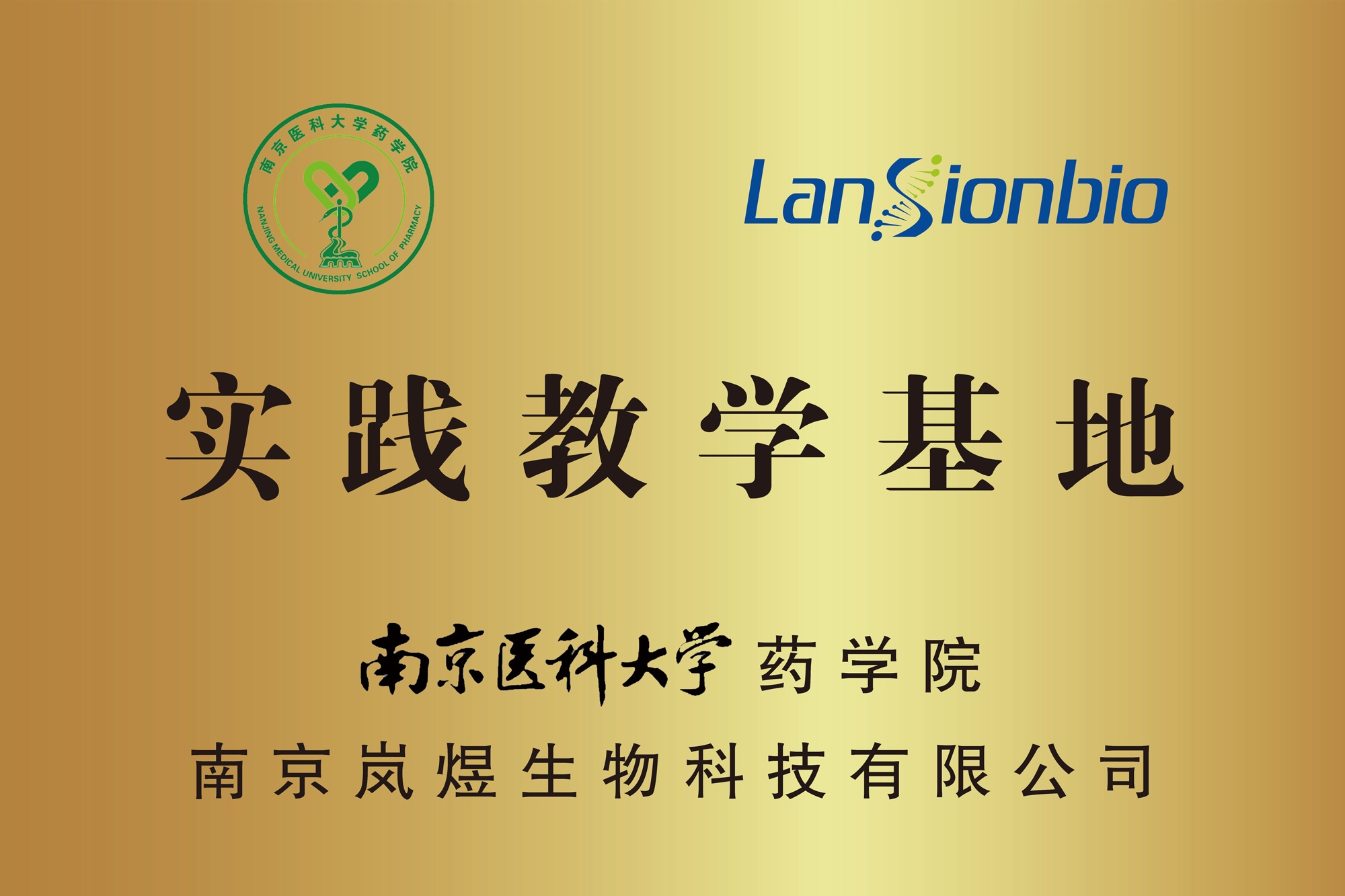 南醫大-實踐教學基地-銅牌